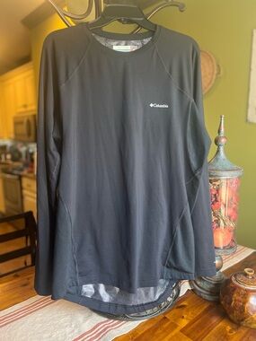 Columbia Omni Heat Black Long Sleeve Performance Shirt
